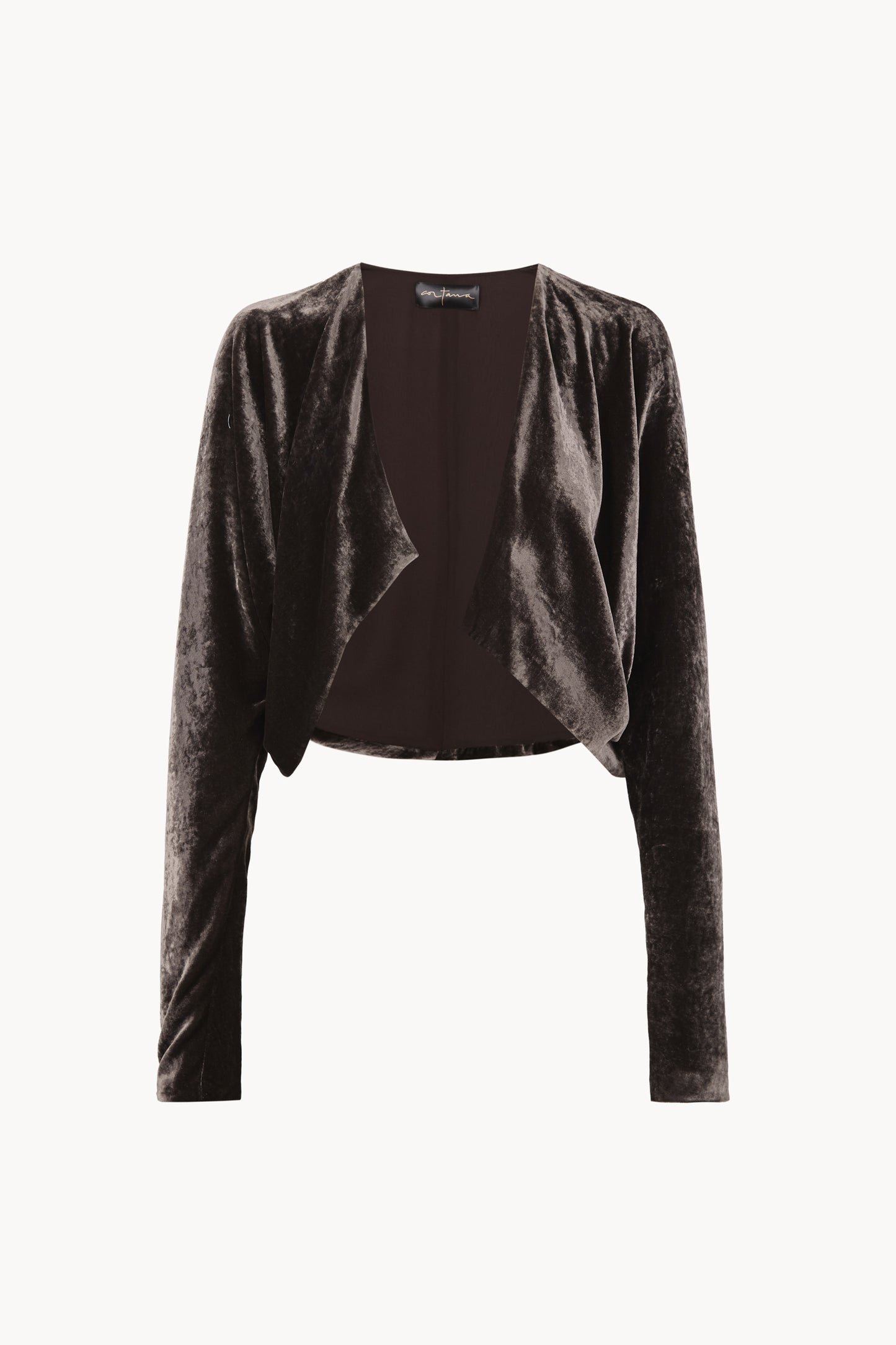 Iris, deep burgundy velvet jacket