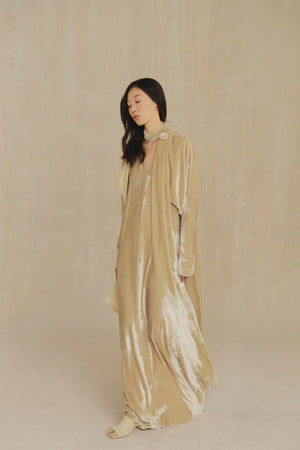 Iris, pearl velvet jacket