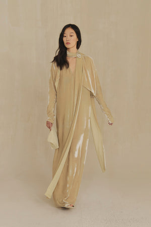 Iris, pearl velvet jacket