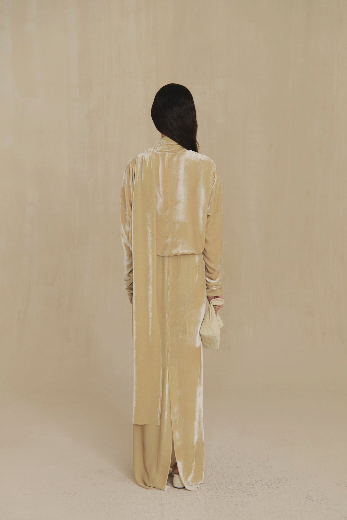 Iris, pearl velvet jacket