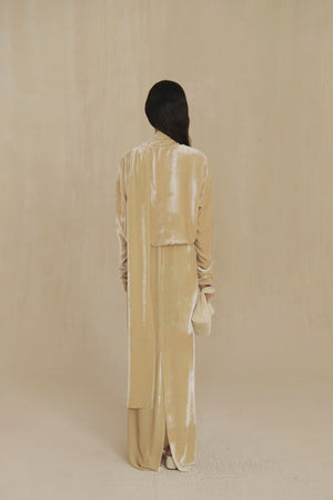 Iris, pearl velvet jacket