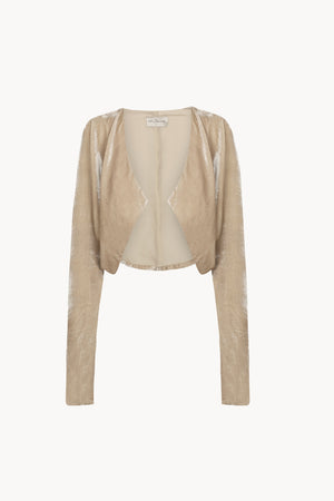 Iris, pearl velvet jacket