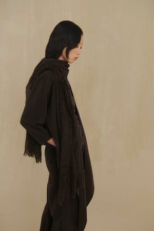 Iris, maltinto dark wine scarf