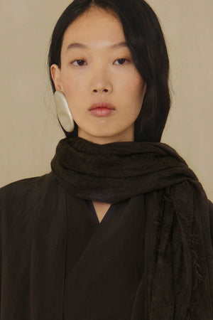 Iris, maltinto dark wine scarf