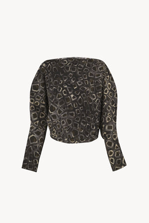 Irma, top en seda yasu print