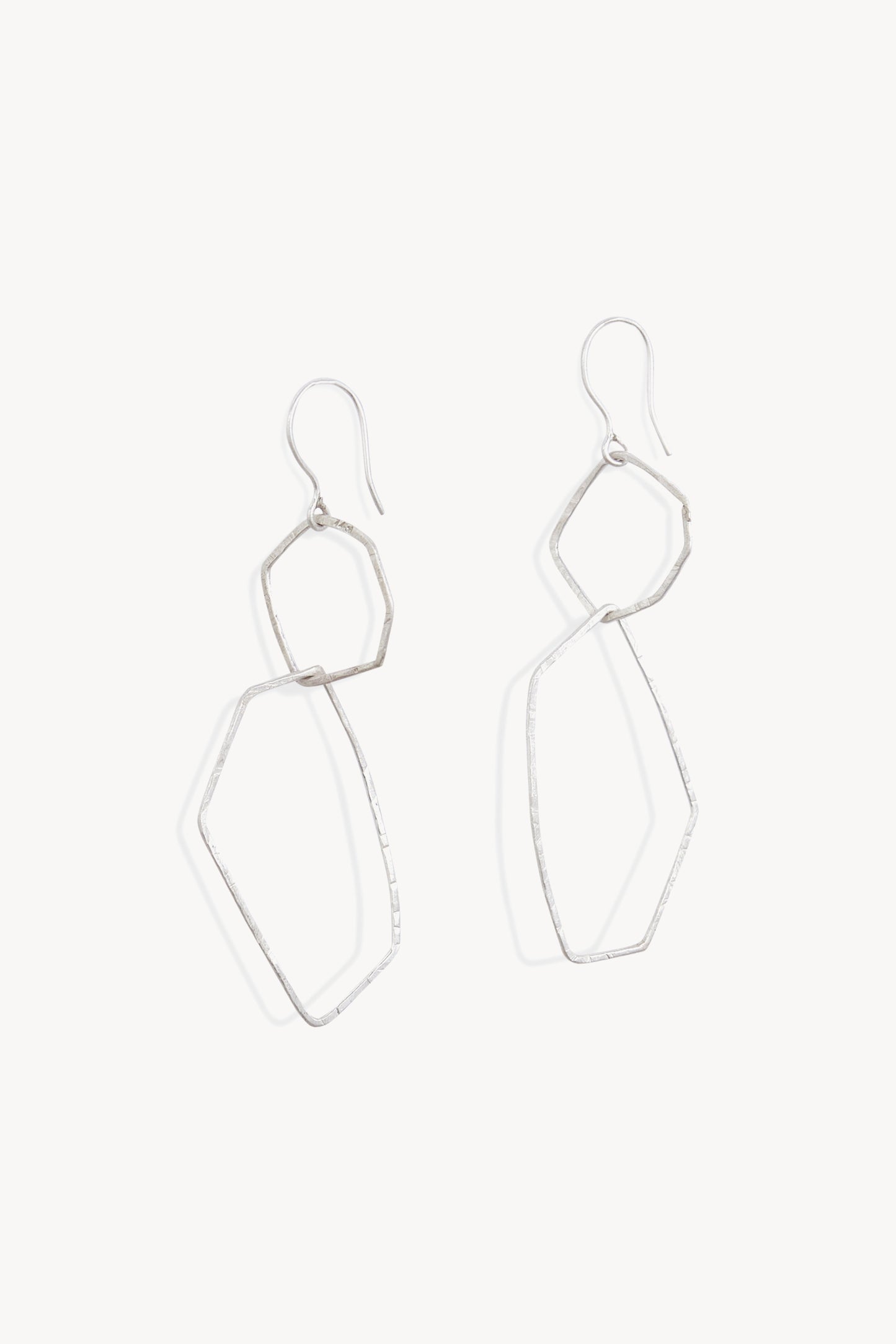 Irus L, silver earrings