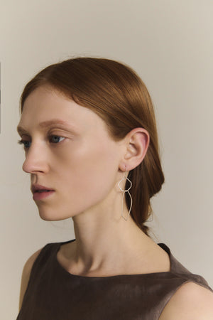 Irus L, silver earrings