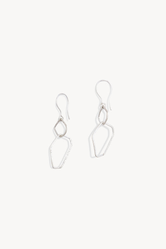 Irus S, silver earrings