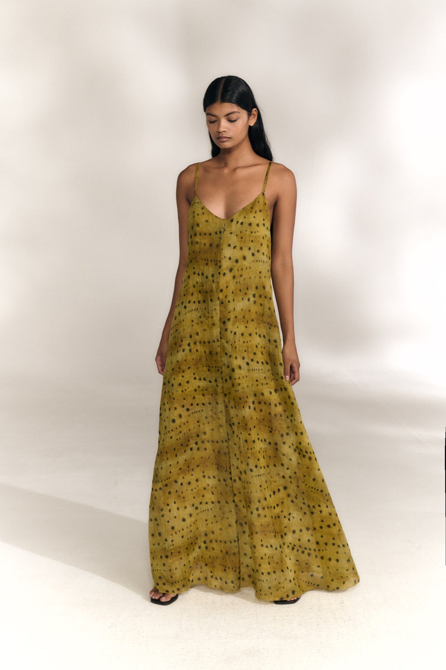 Isa, vestido de ramio llimona print