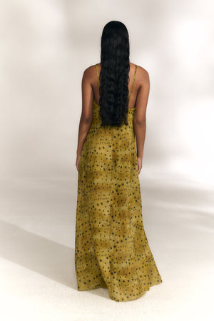 Isa, vestido de ramio llimona print