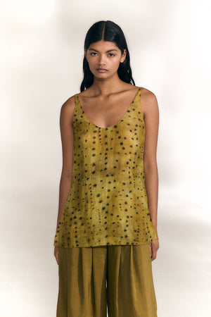 Isa, top de ramio llimona print