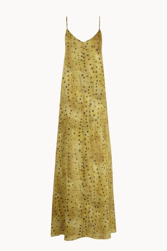 Isa, llimona print dress in ramie