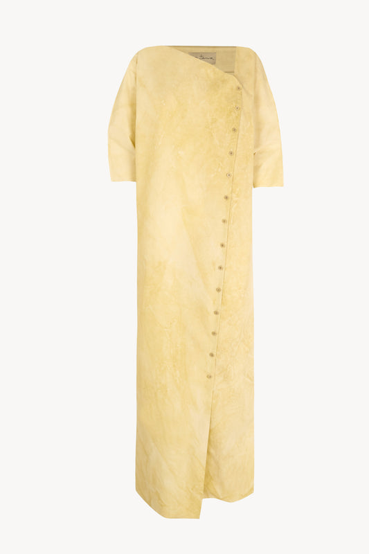 Isla, vestido de popelin de algodon beige mares maltinto