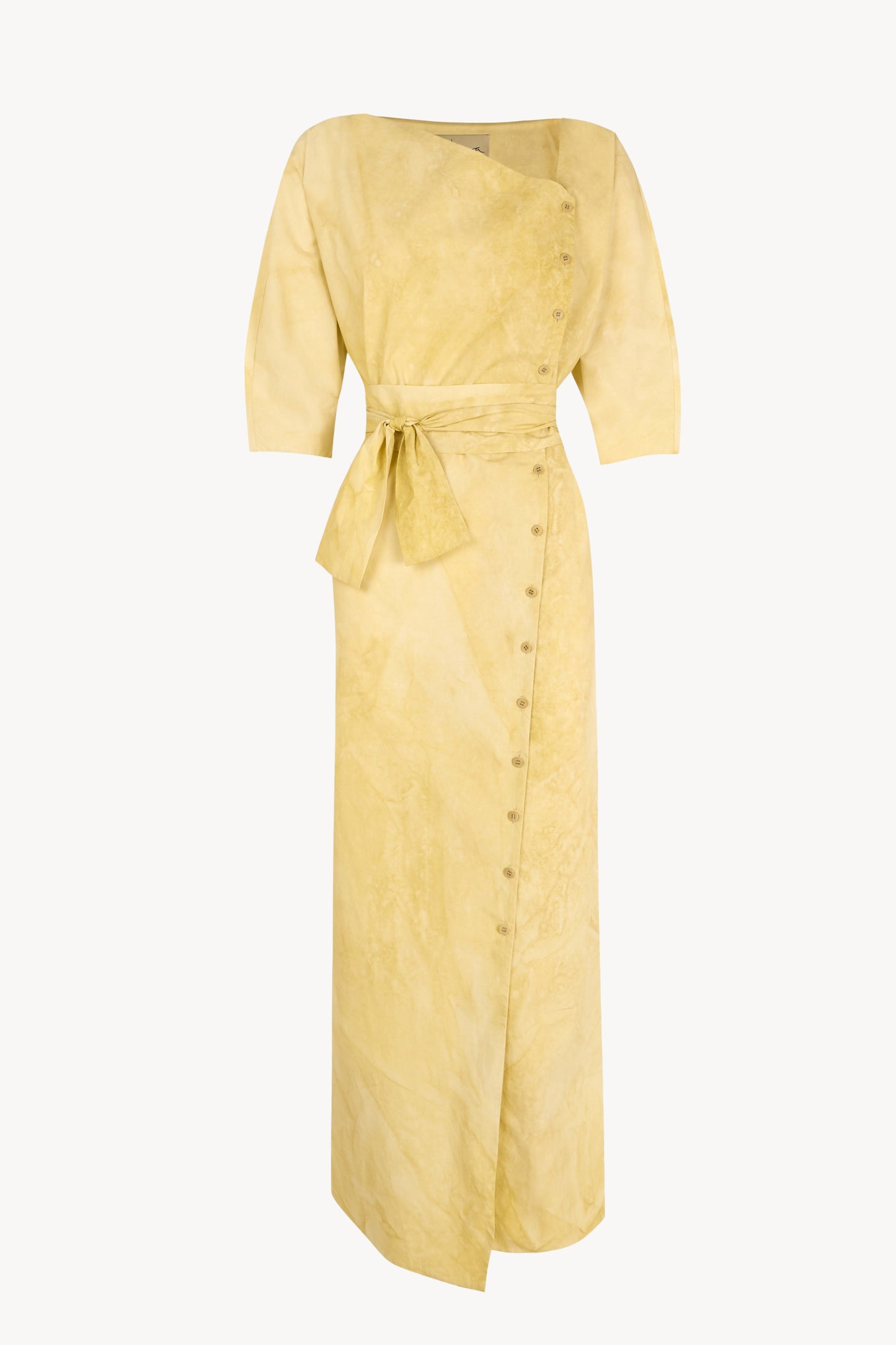 Isla, vestido de popelin de algodon beige mares maltinto