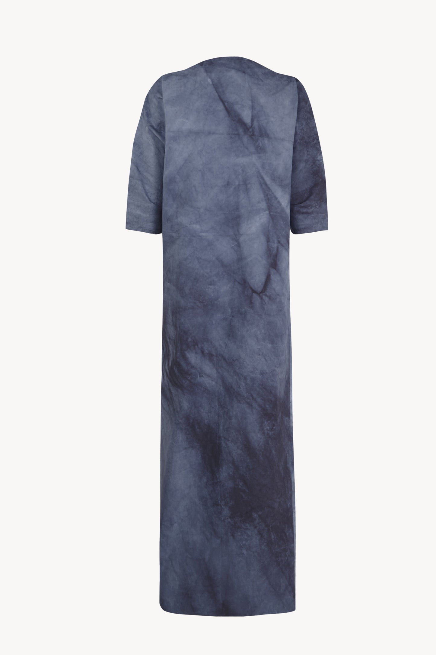 Isla, vestido de popelin de algodon azul marino maltinto