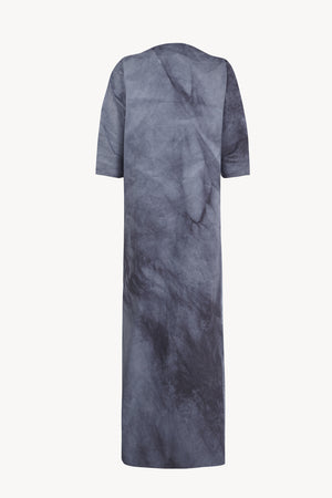Isla, fade navy cotton poplin dress