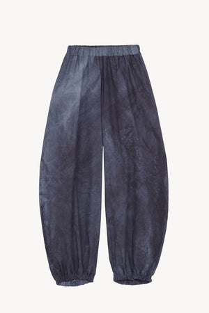 Isla, pantalon bombacho de popelin azul marino maltinto