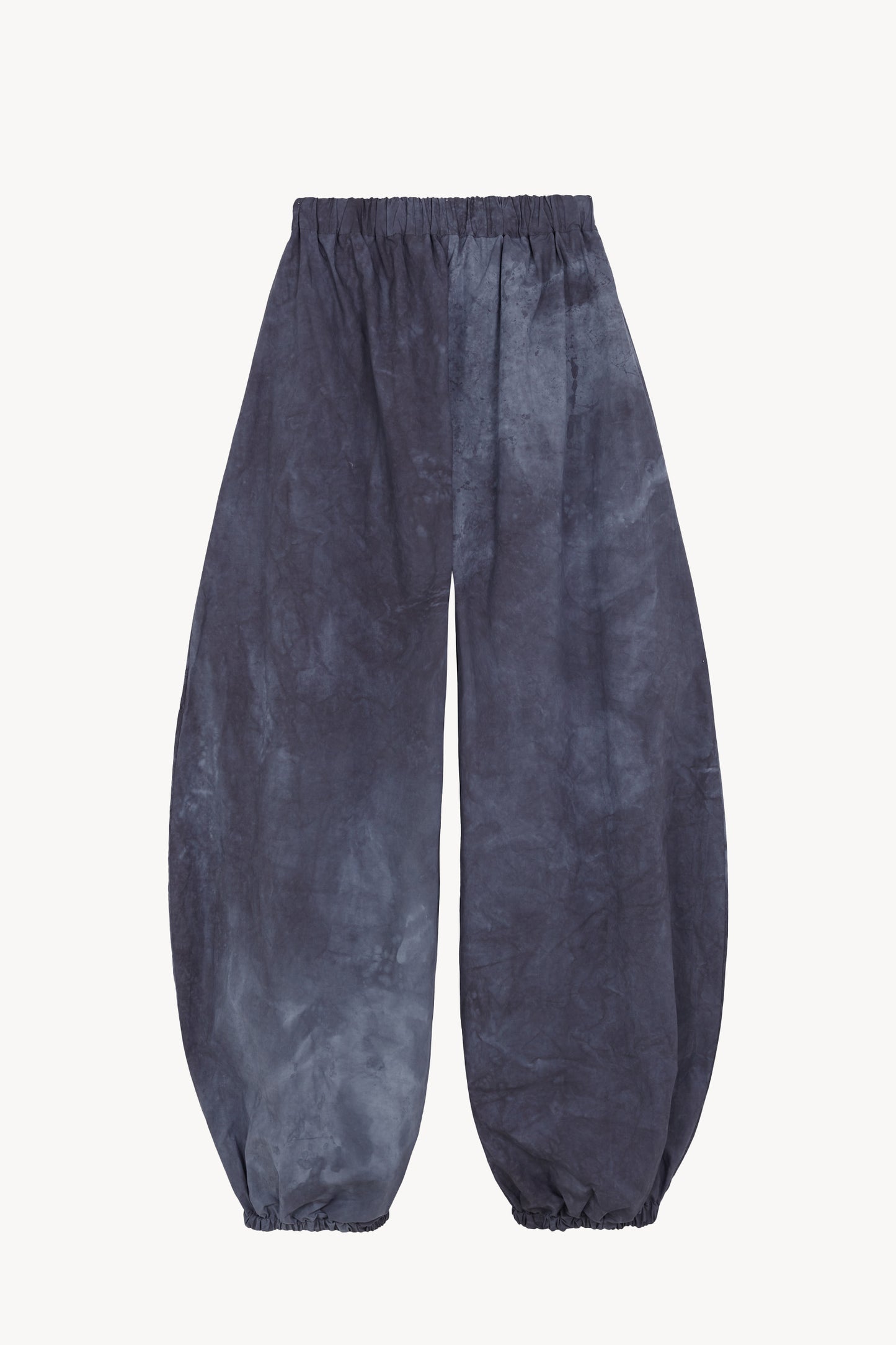 Isla, pantalon bombacho de popelin azul marino maltinto