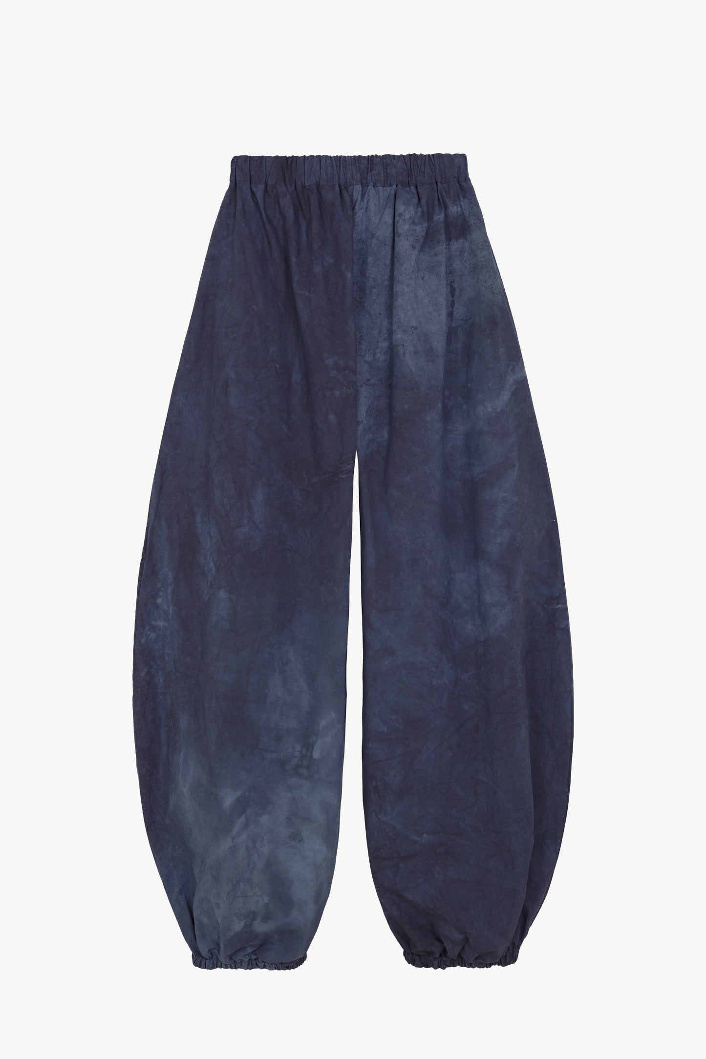 Isla, pantalon bombacho de popelin azul marino maltinto