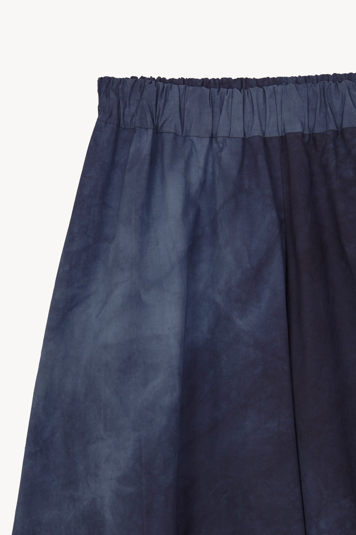 Isla, pantalon bombacho de popelin azul marino maltinto