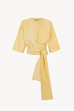Isla, fade beige mares cotton poplin shirt