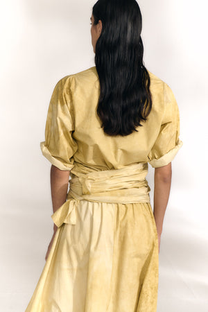 Isla, fade beige mares cotton poplin shirt