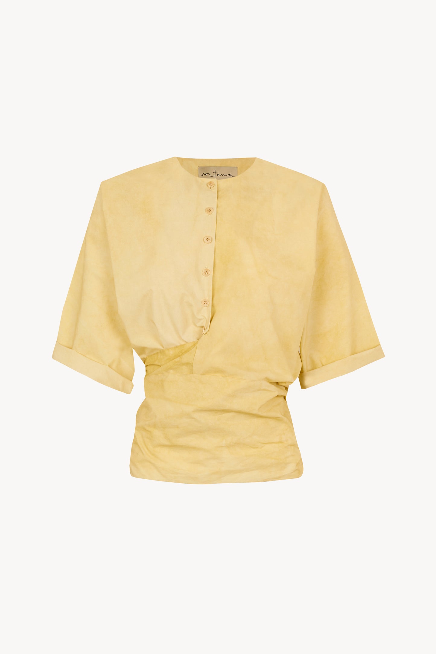 Isla, fade beige mares cotton poplin shirt