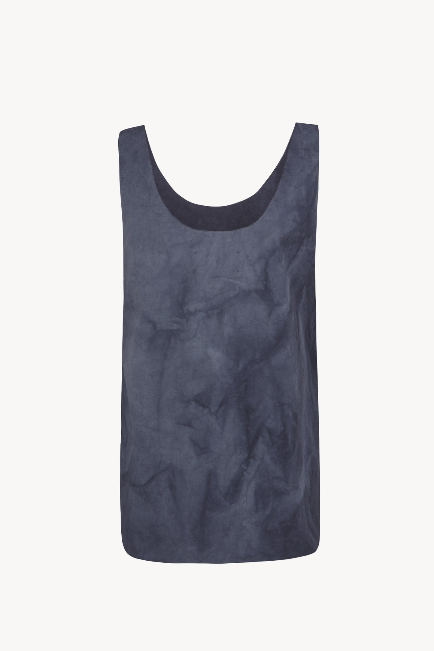 Isla, fade navy cotton poplin top