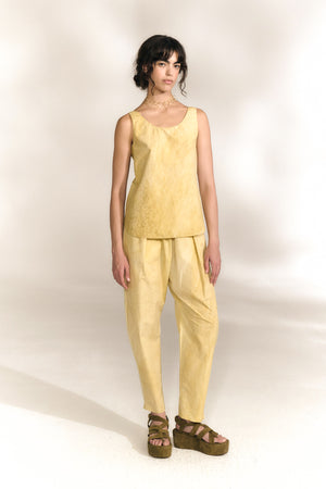 Isla, top de popelin de algodon beige mares maltinto