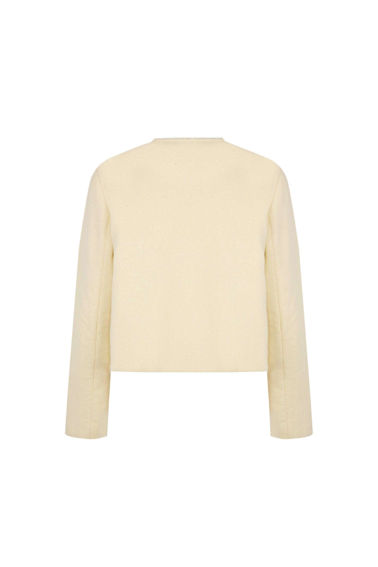 Cortana Jackie ivory yak wool short jacket