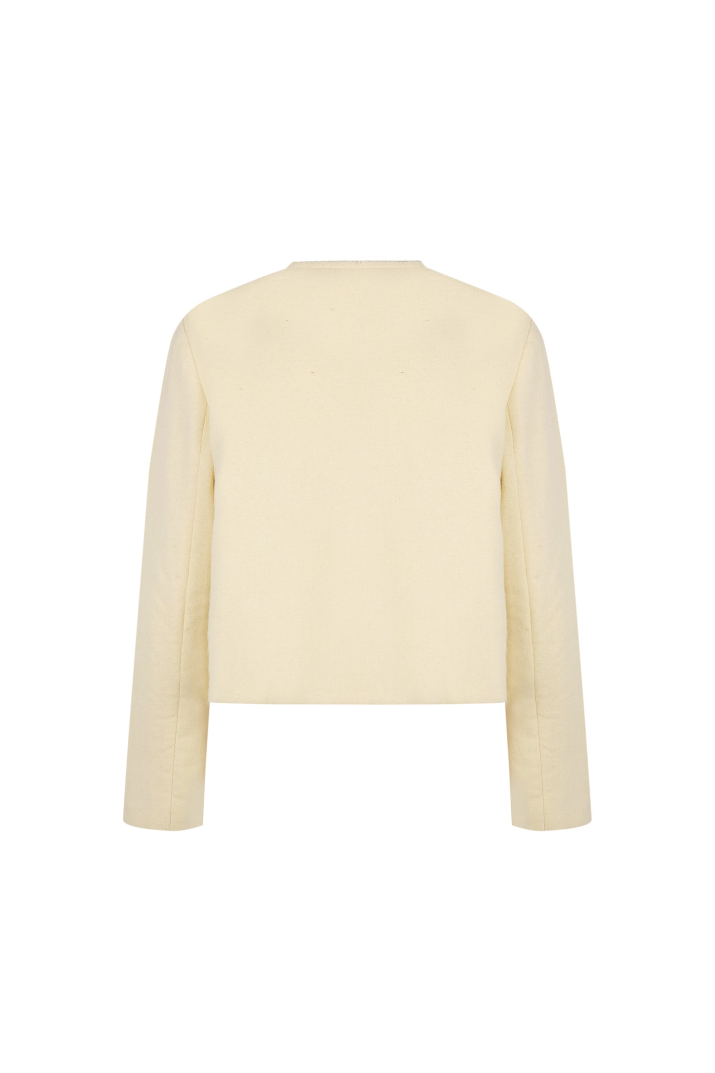 Jackie, ivory yak wool short jacket