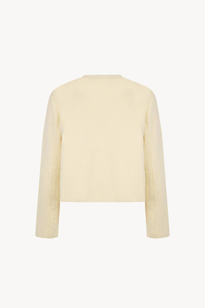 Jackie, chaqueta corta en lana de yak marfil