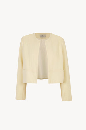 Jackie, chaqueta corta en lana de yak marfil