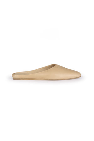 Jackie, beige leather mule