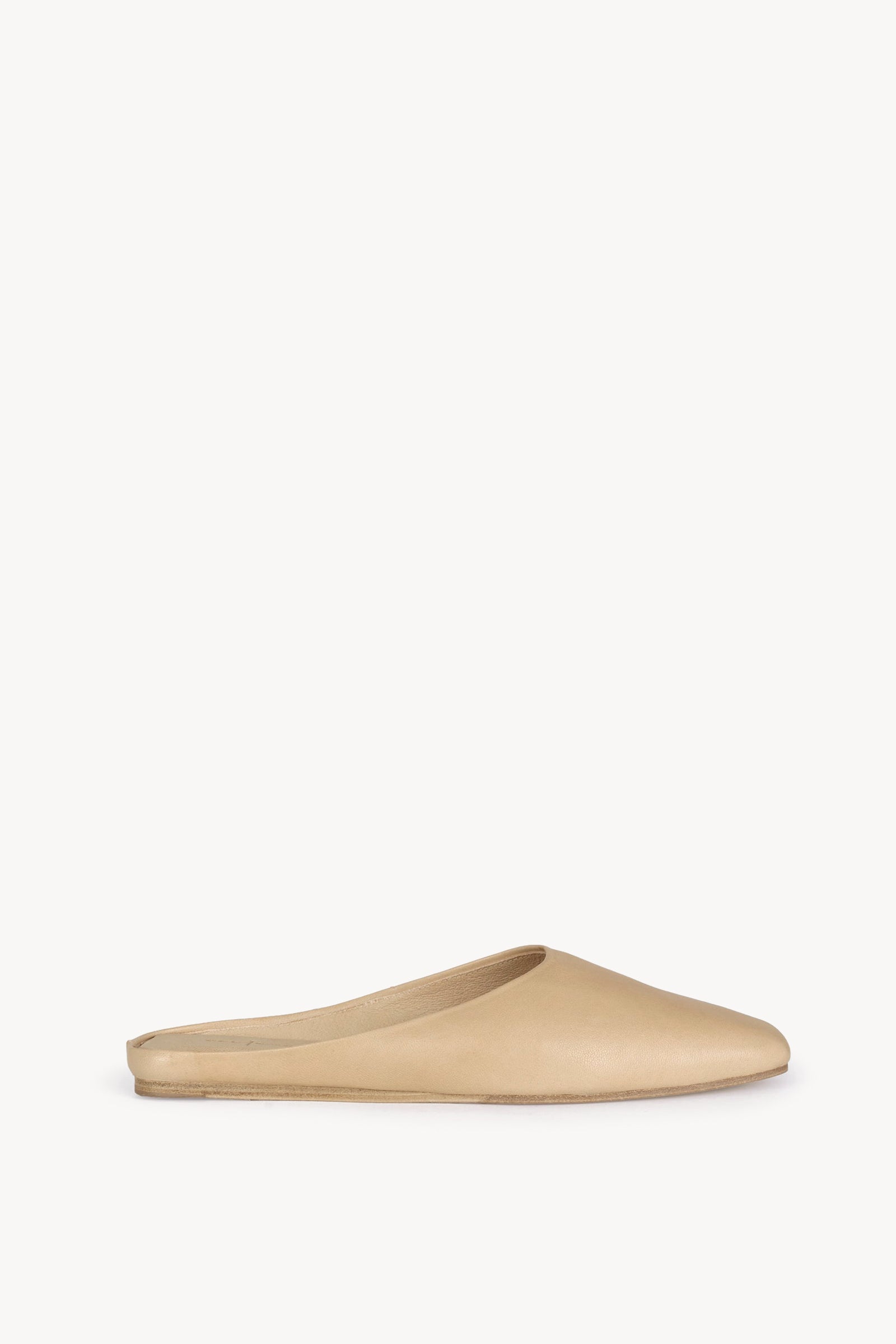 Jackie, beige leather mule