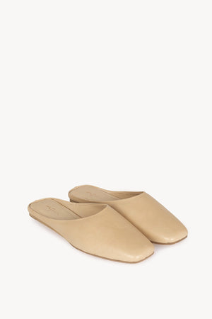 Jackie, beige leather mule
