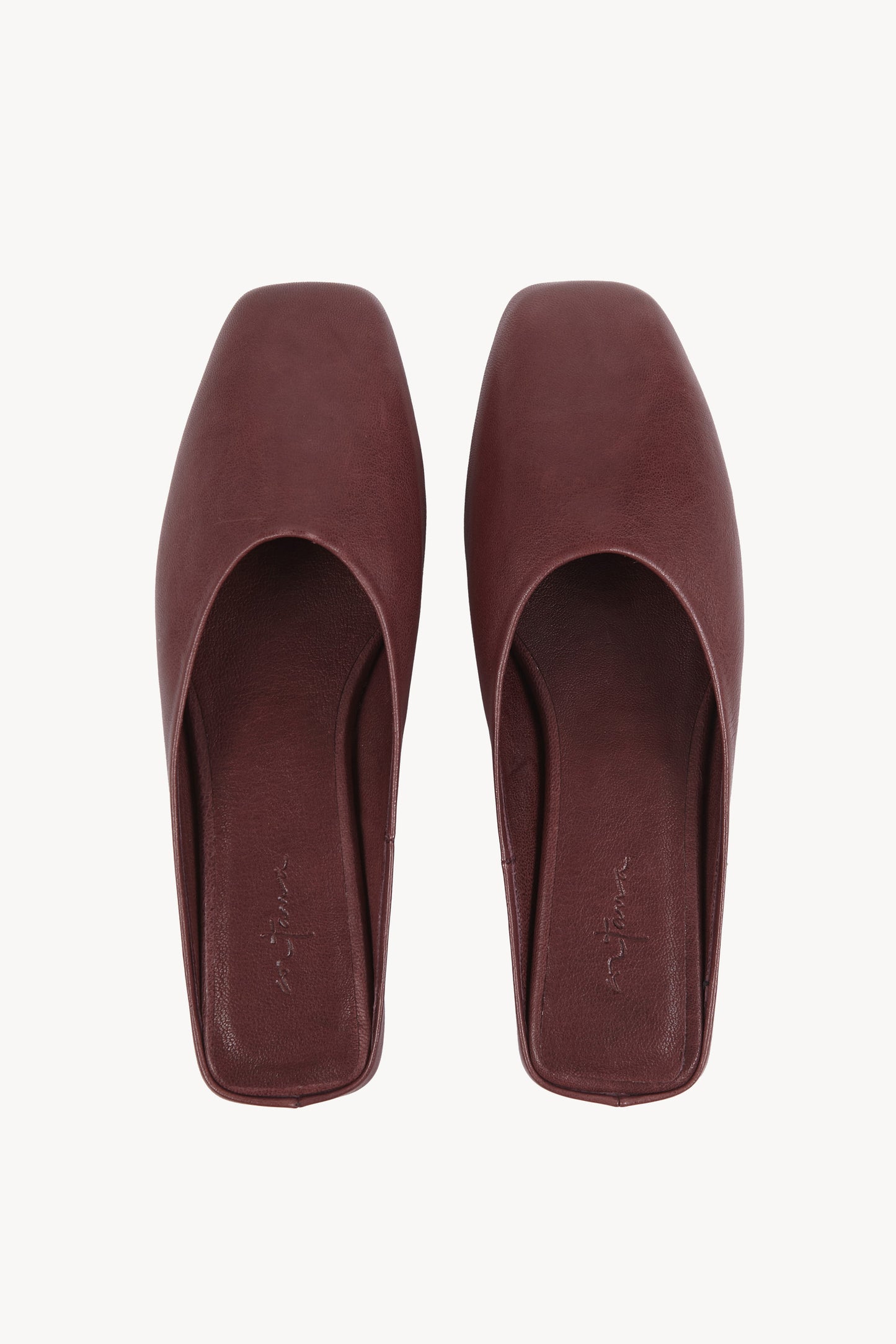 Jackie, burgundy leather mule