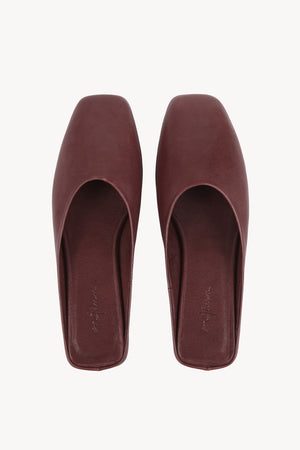 Jackie, burgundy leather mule