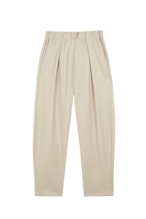 Jackie, pantalon de lana virgen beige