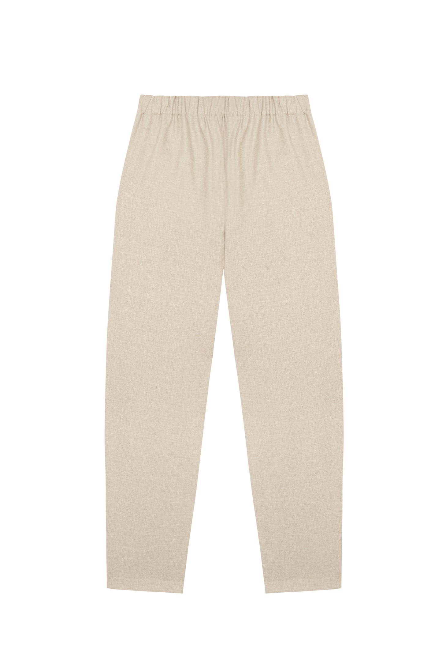 Jackie, pantalon de lana virgen beige