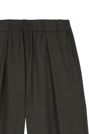 Jackie, dark green virgin wool pants