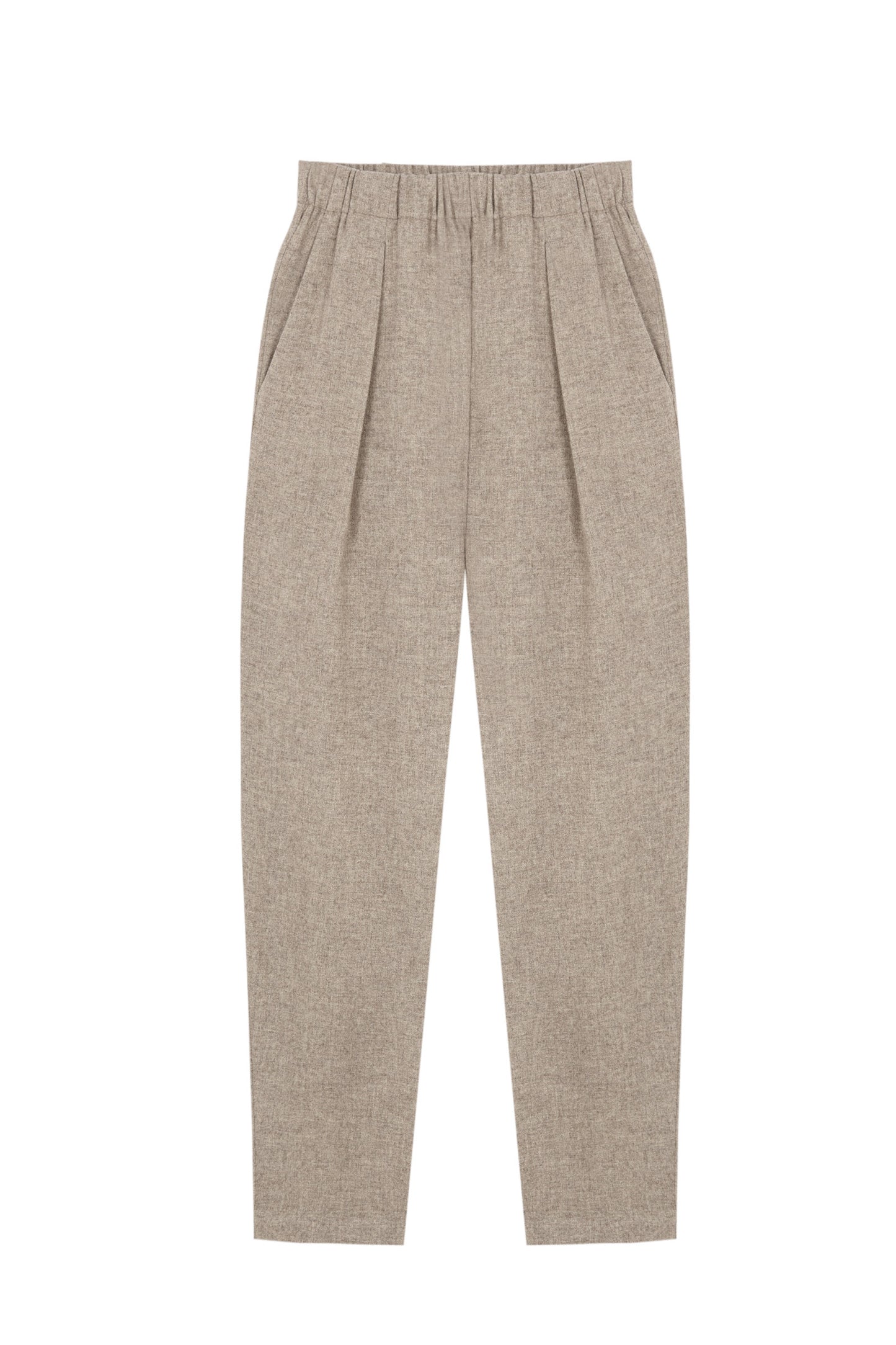 Jackie, taupe yak wool pants