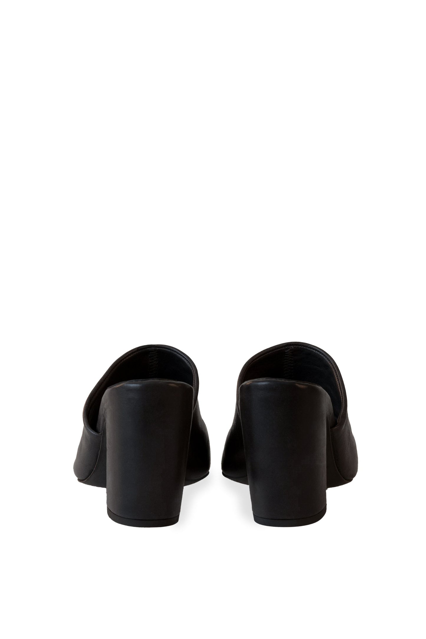 Janis, black leather mules