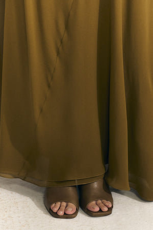 Janis, mules de piel kaki