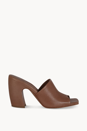 Janis, mocha beige leather mules