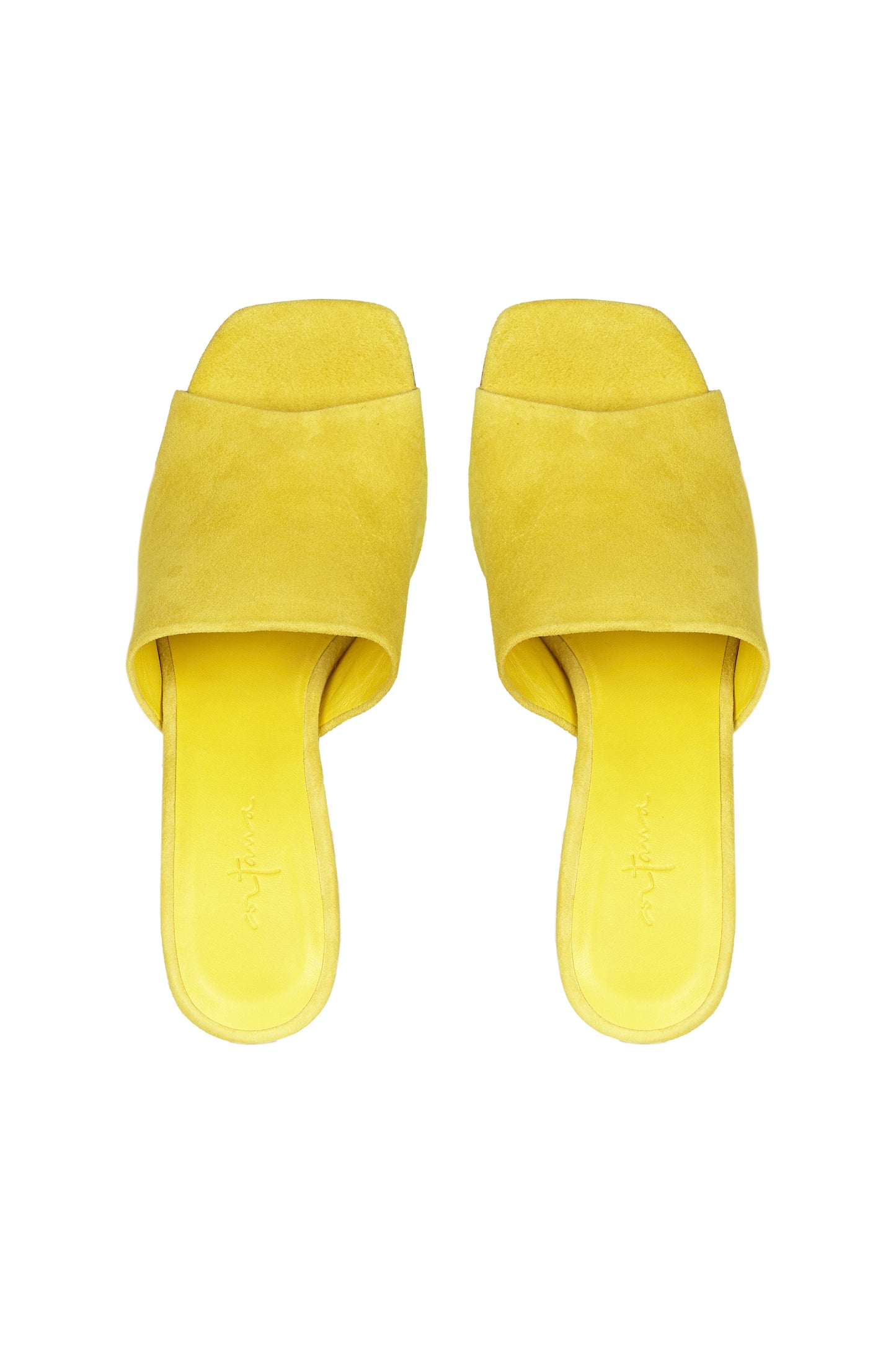 Janis, yellow suede mules