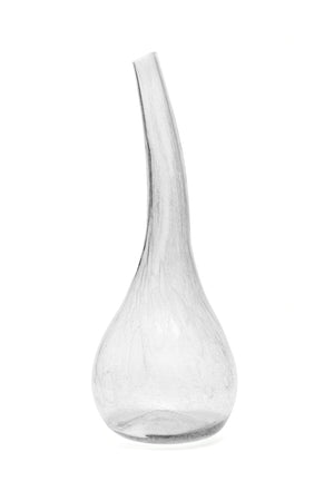 Calabaza, grey blown glass vase