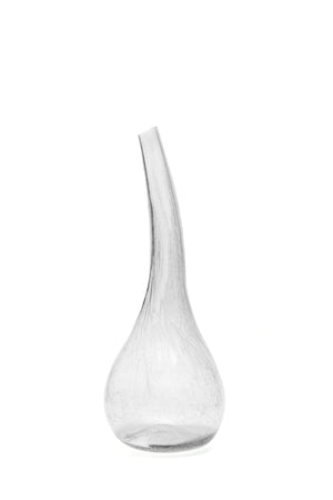 Calabaza, grey blown glass vase