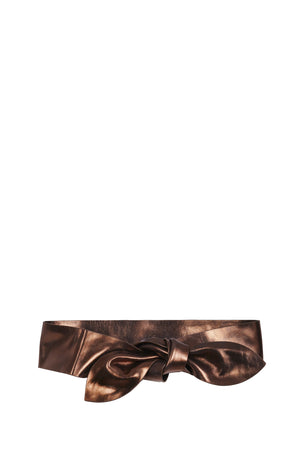 Jin 6, dark bronze leather knotted belt