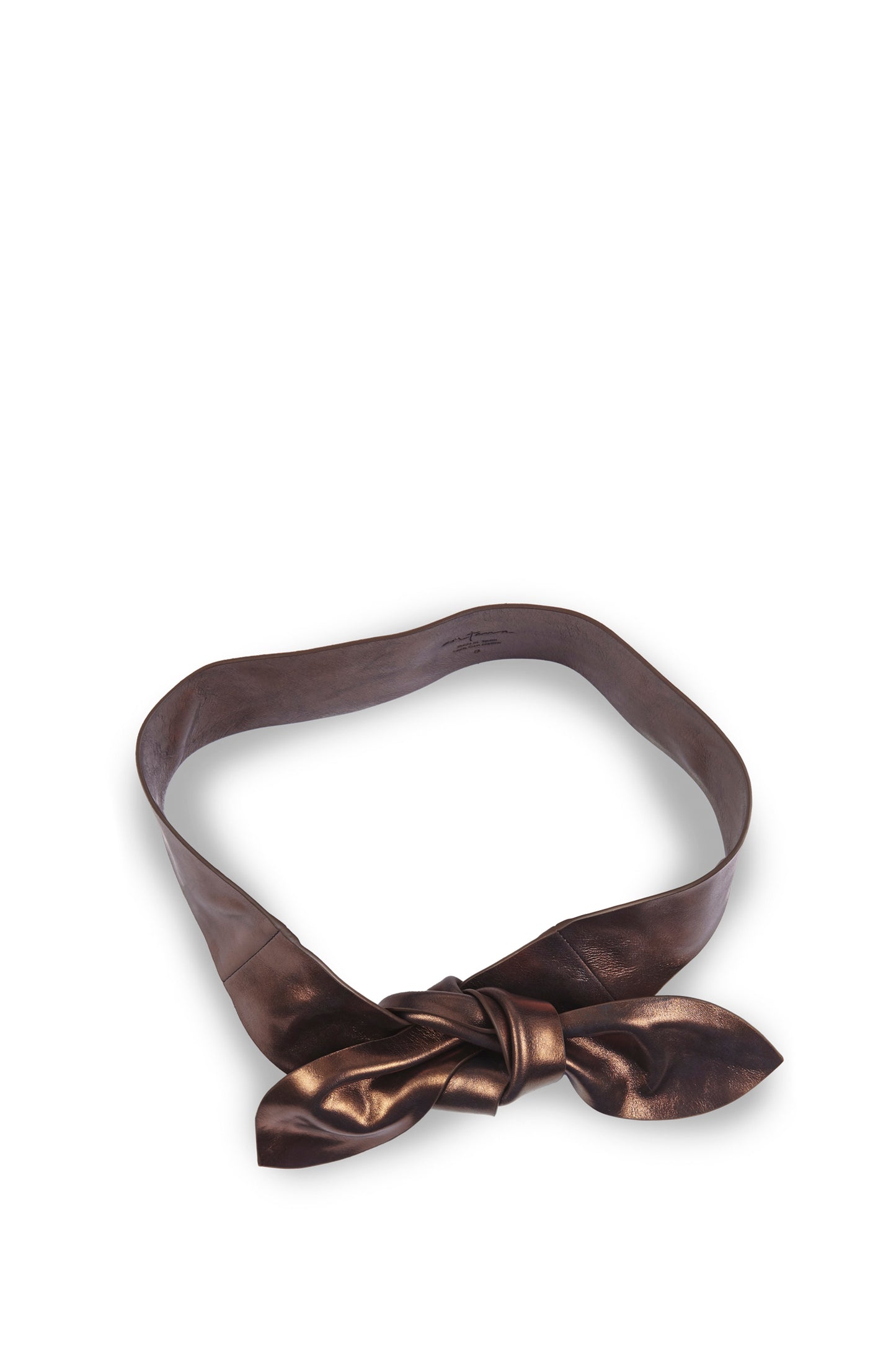 Jin 6, dark bronze leather knotted belt